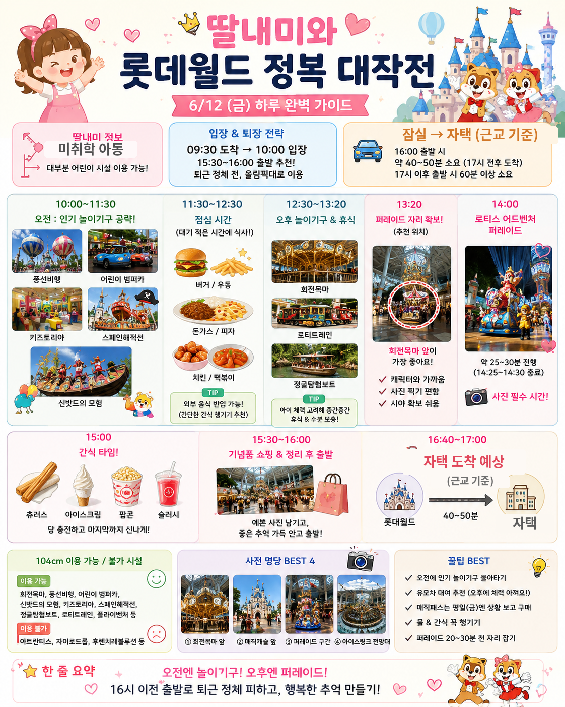 조건을 다 넣고 정리한 최종 하루 계획 (개인정보는 가림 처리)